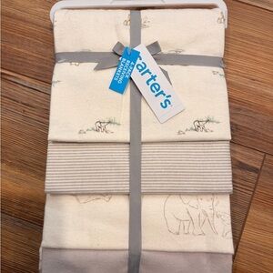 Carter's Cream Wildlife Print Receiving Blanket Set of Four